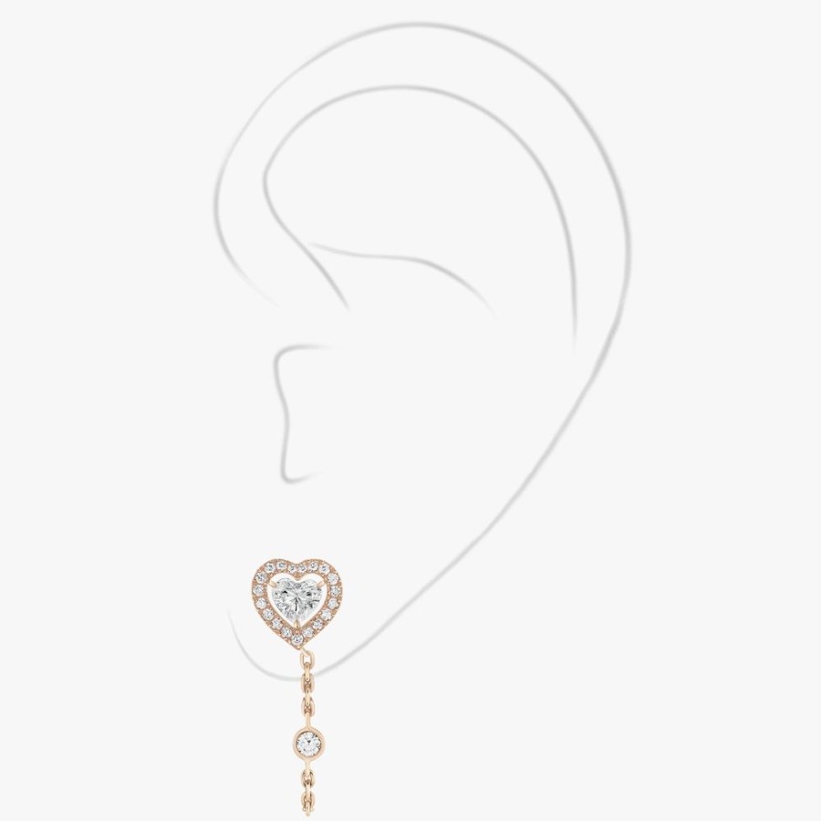 Joaillerie Messika | Mono Boucle D'Oreille Joy Diamant Coeur 0,15Ct Chaine