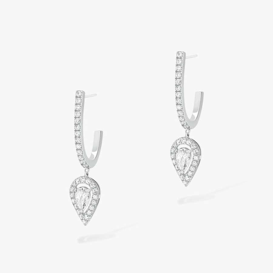 Joaillerie Messika | Creoles Joy Diamant Poire 2X0,10Ct